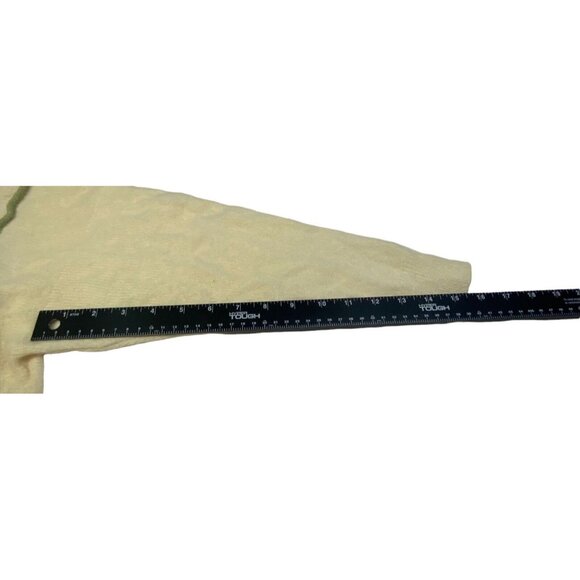 ISLE OF SKYE Women Lambs Wool Embroidered Sweater Sz M Ivory Crew Neck 8A-9 - Picture 6 of 12